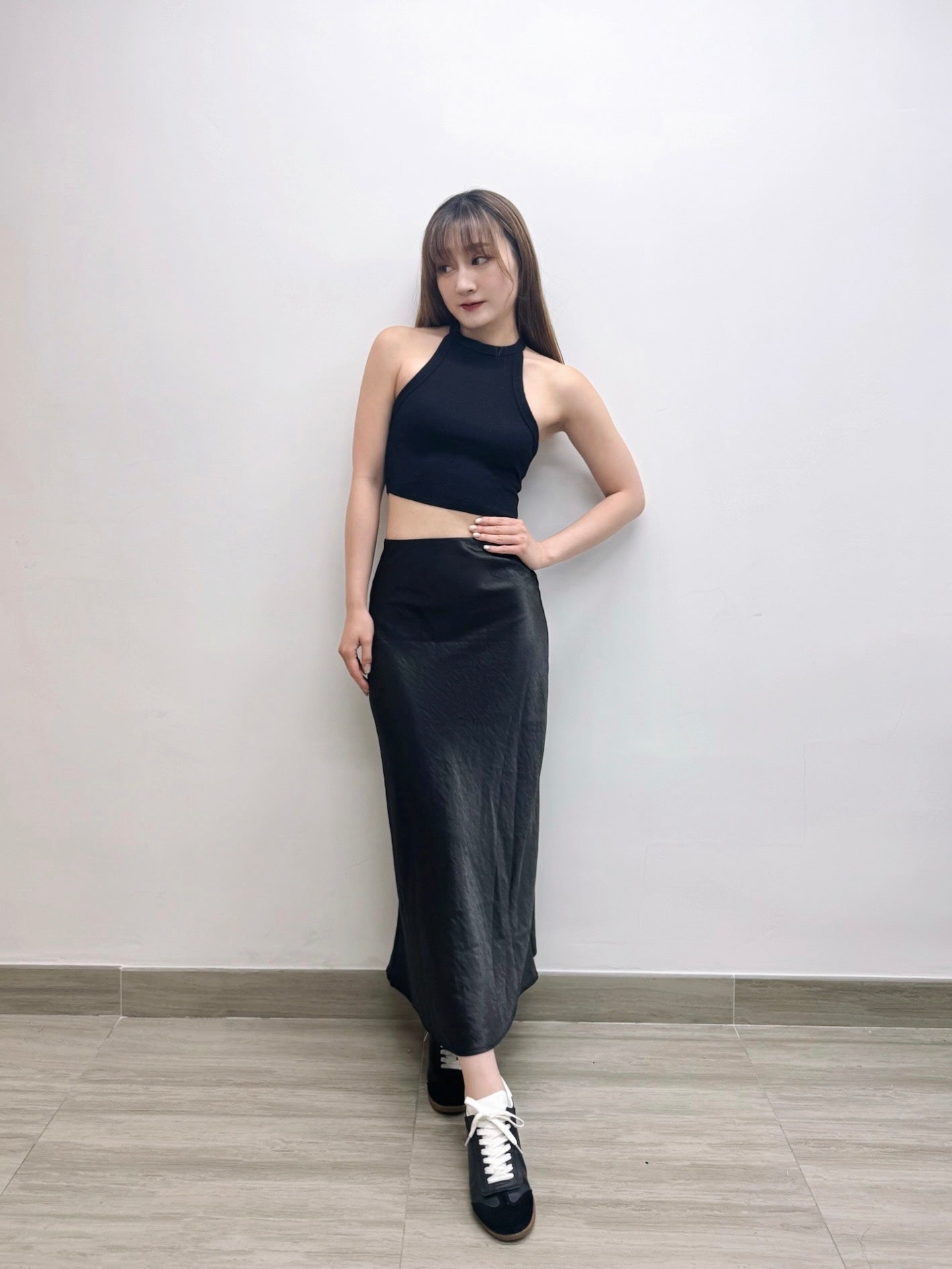 Calla Midi Satin Skirt