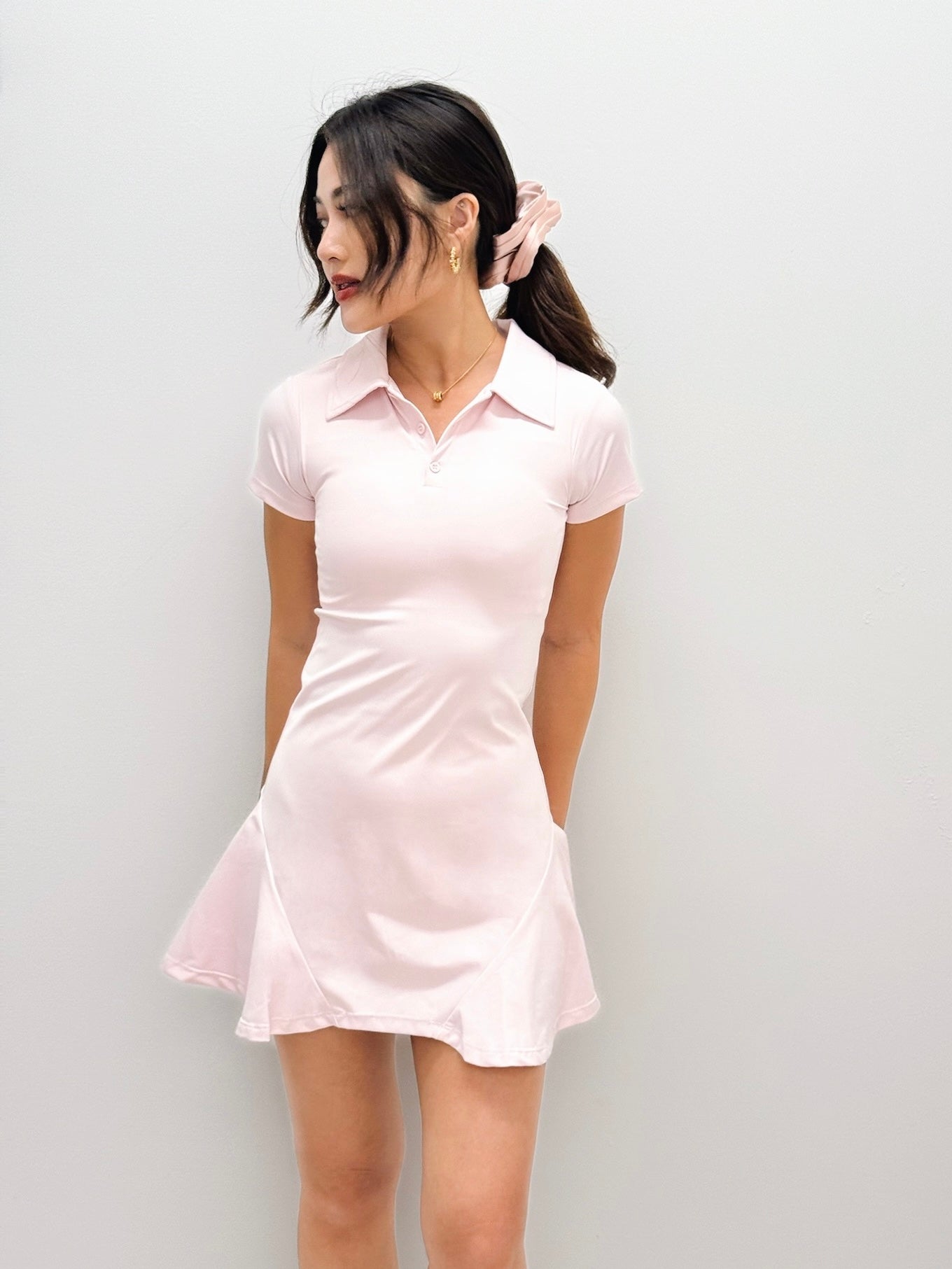 Main Character Padded Polo Dress
