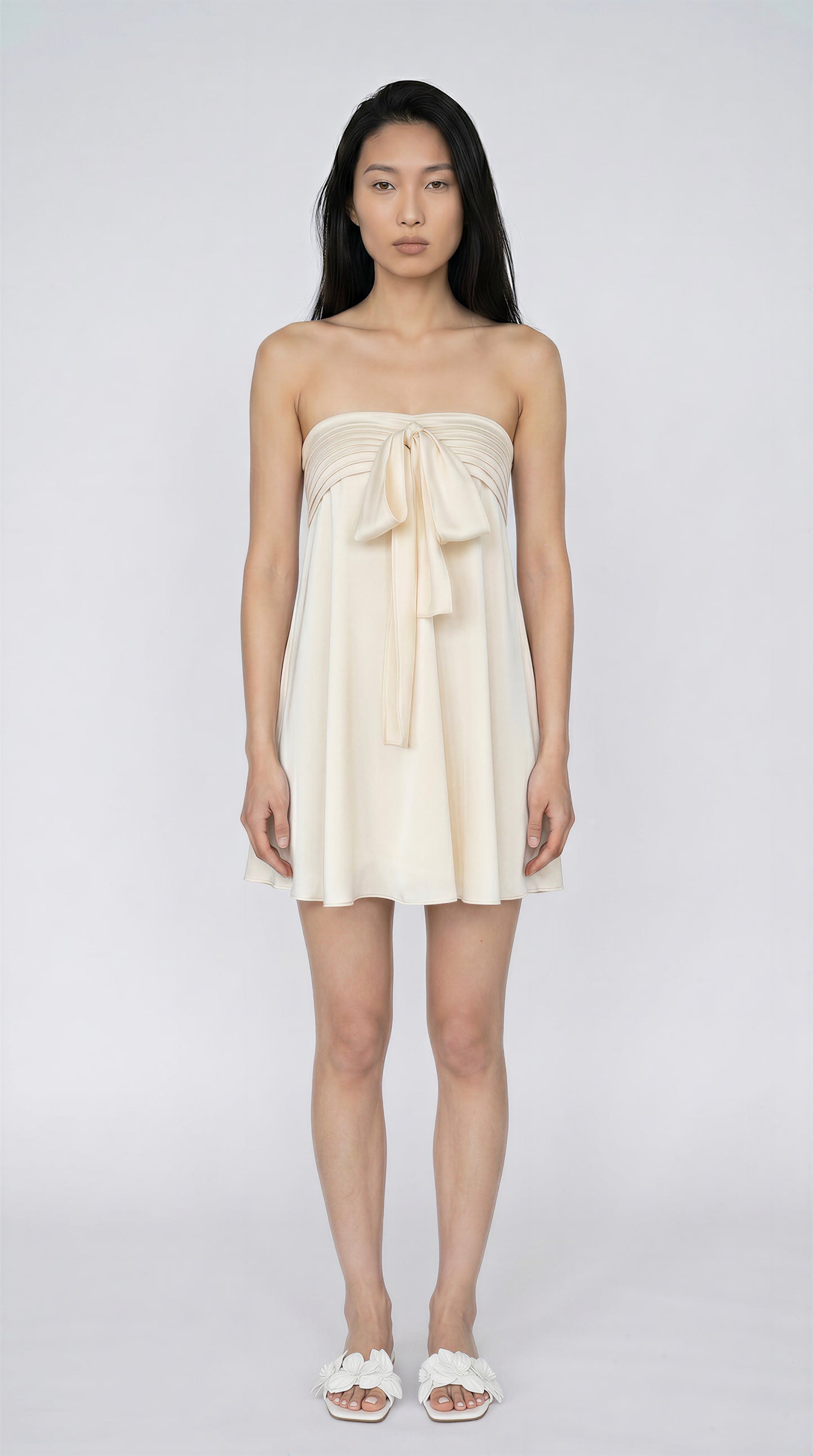 Marina Silky Ribbon Tube Dress
