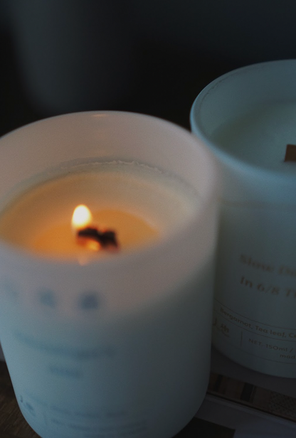 [MIT] 香氛木頭燭芯蠟燭  (茉莉&琥珀)