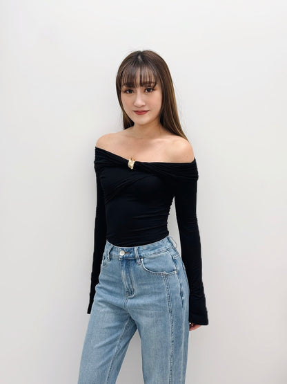 Crescent Off-shoulder Top