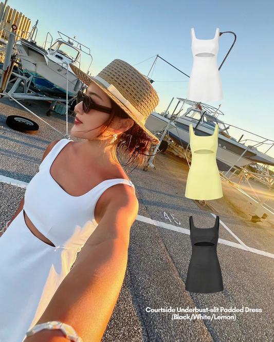 Courtside Underbust-slit Padded Dress