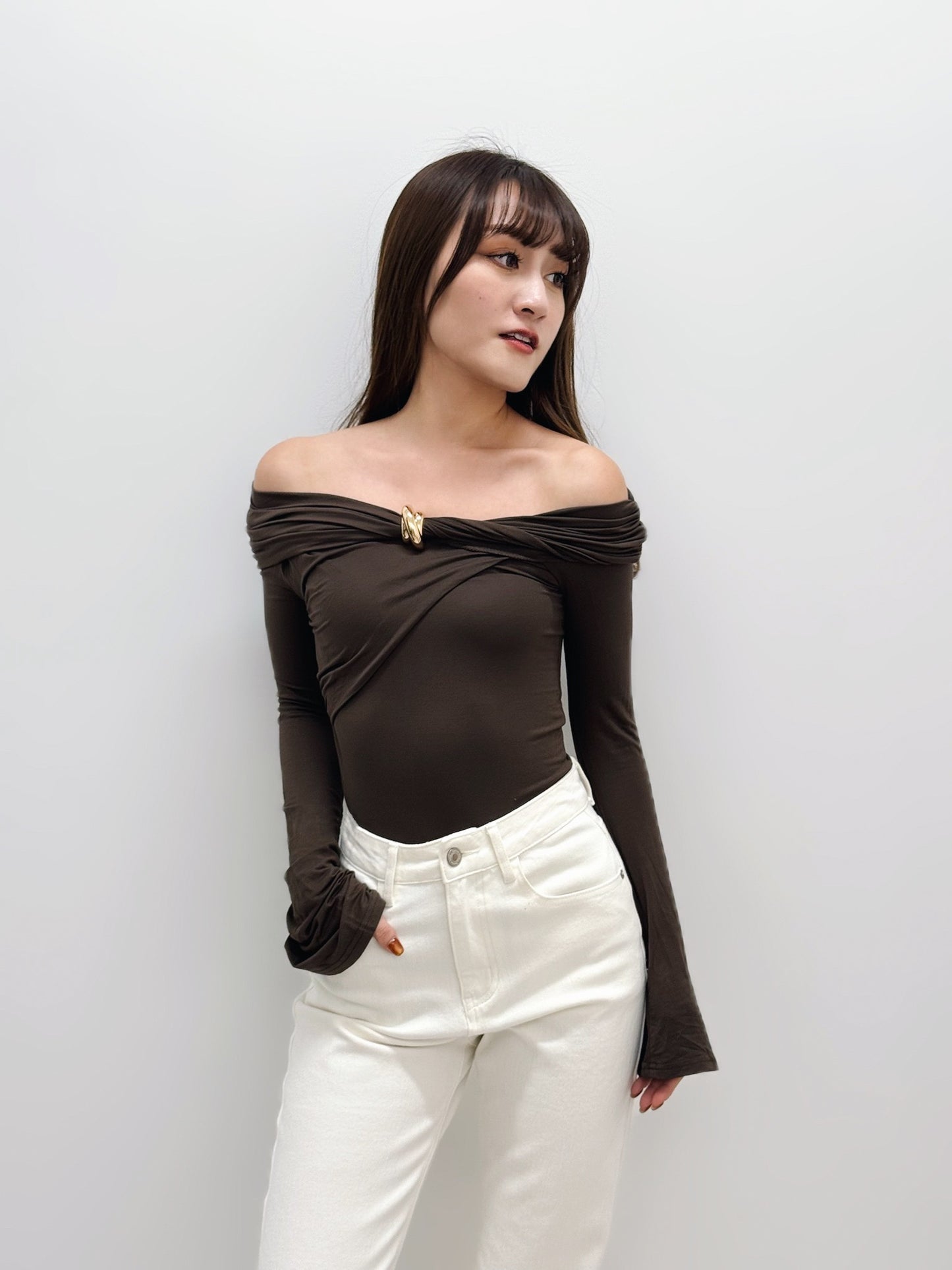 Crescent Off-shoulder Top