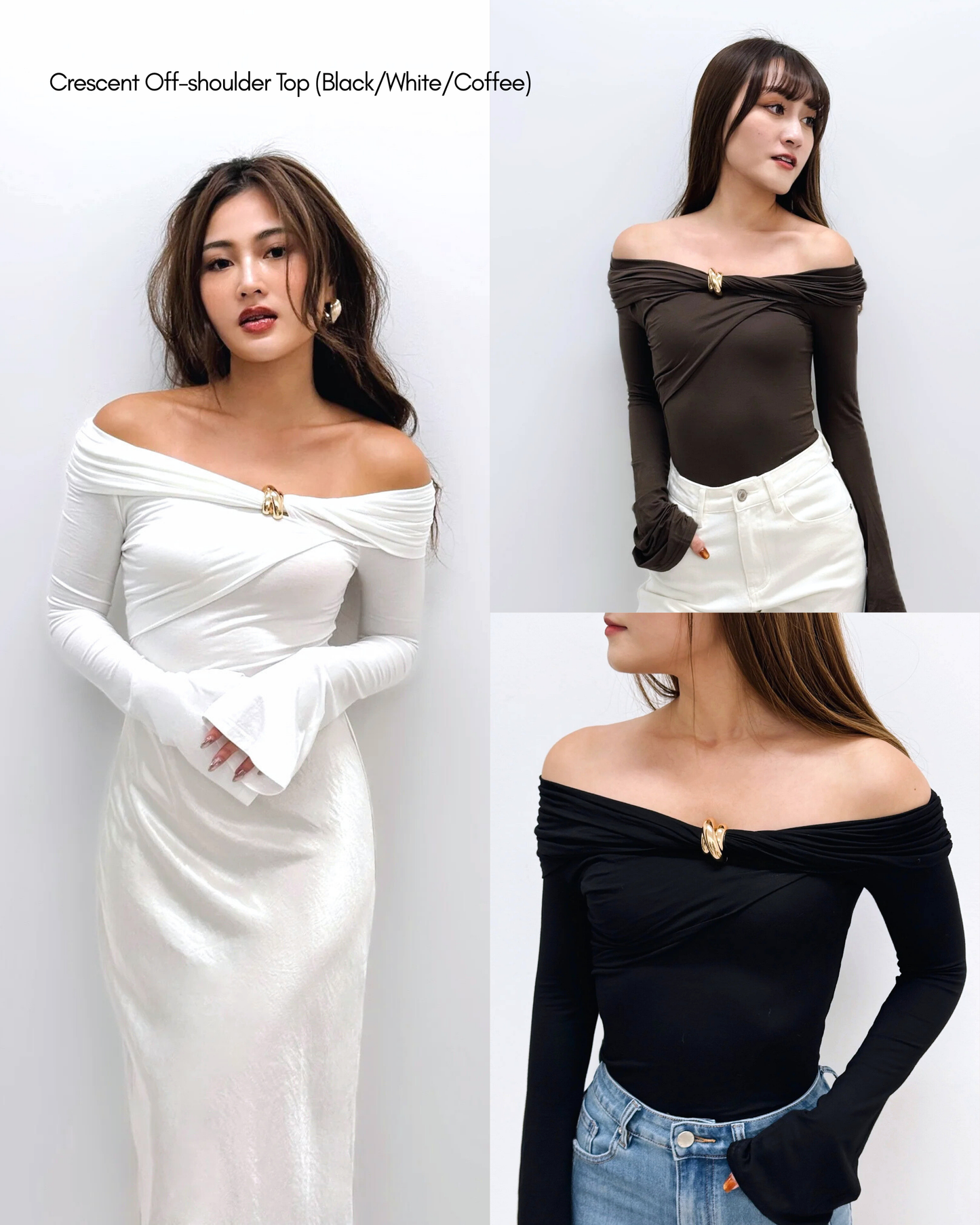 Crescent Off-shoulder Top