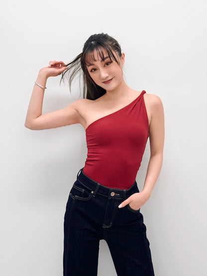 Luxe Knot One-shoulder Sports Bra