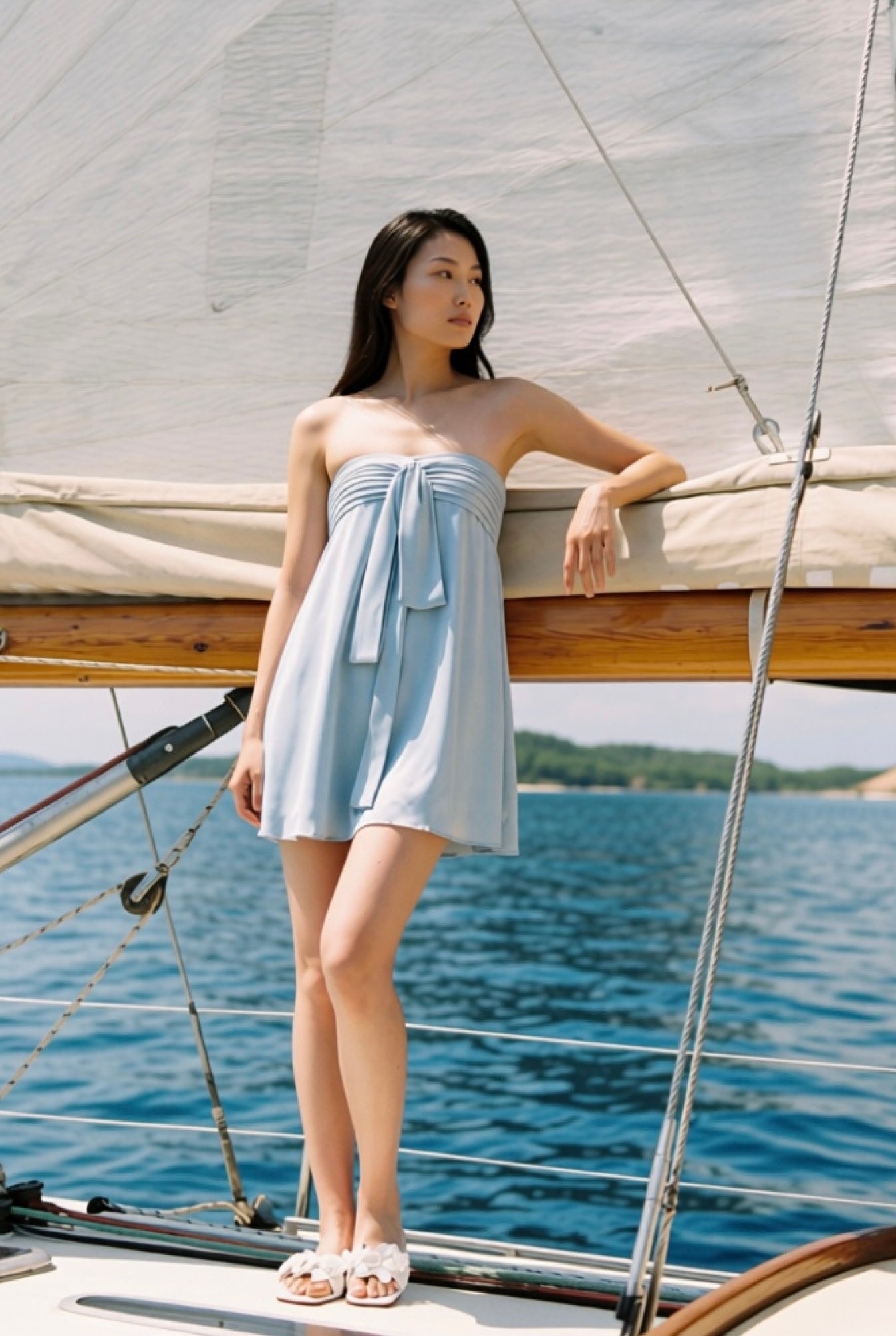 Marina Silky Ribbon Tube Dress