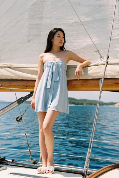 Marina Silky Ribbon Tube Dress