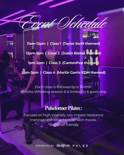 13 June Pilates & Matcha in the Neon Lights